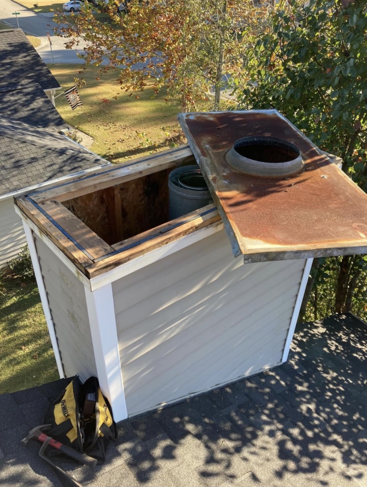 Deteriorated chimney cap needing replacement Wilmington NC