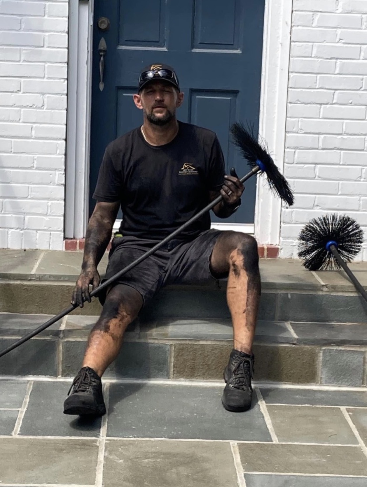 Jeff Sikes with chimney sweep equipment Wilmington NC
